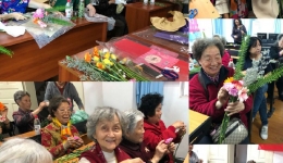 离退部举办母亲节花艺活动