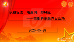 放射科党支部开展“堵漏洞、防风险”主题党日活动