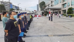 保卫部开展“学党史 见行动”联合巡逻式晨交班工作