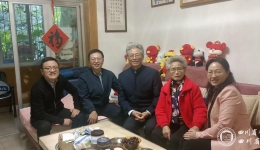 重阳敬老传温情 ，药学部党支部看望慰问退休职工