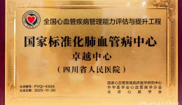 我院获评“国家标准化肺血管病卓越中心”