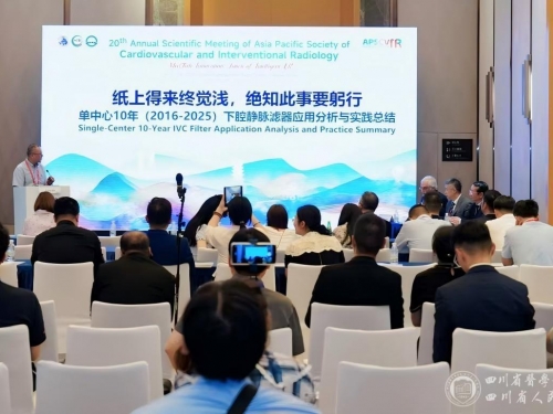 放射科谢坪教授在APSCVIR年会上深度解读下腔静脉滤器临床应用成果
