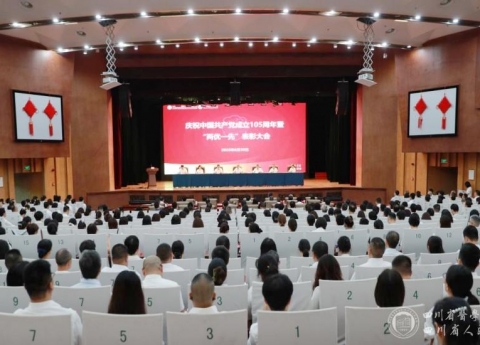 院党委召开庆祝中国共产党成立105周年暨“两优一先”表彰大会